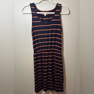 Extra-small GAP Navy & Orange Striped Dress